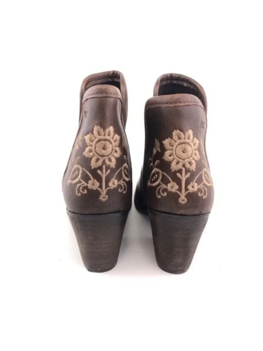 Musse & Cloud Ashila Brown Leather Ankle Boots 7
